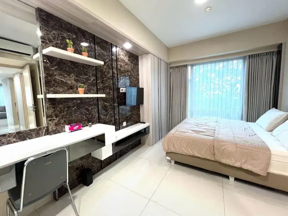 Disewakan Apartemen La Riz Mansion Pakuwon 2BR Furnish Lantai Rendah View Pool