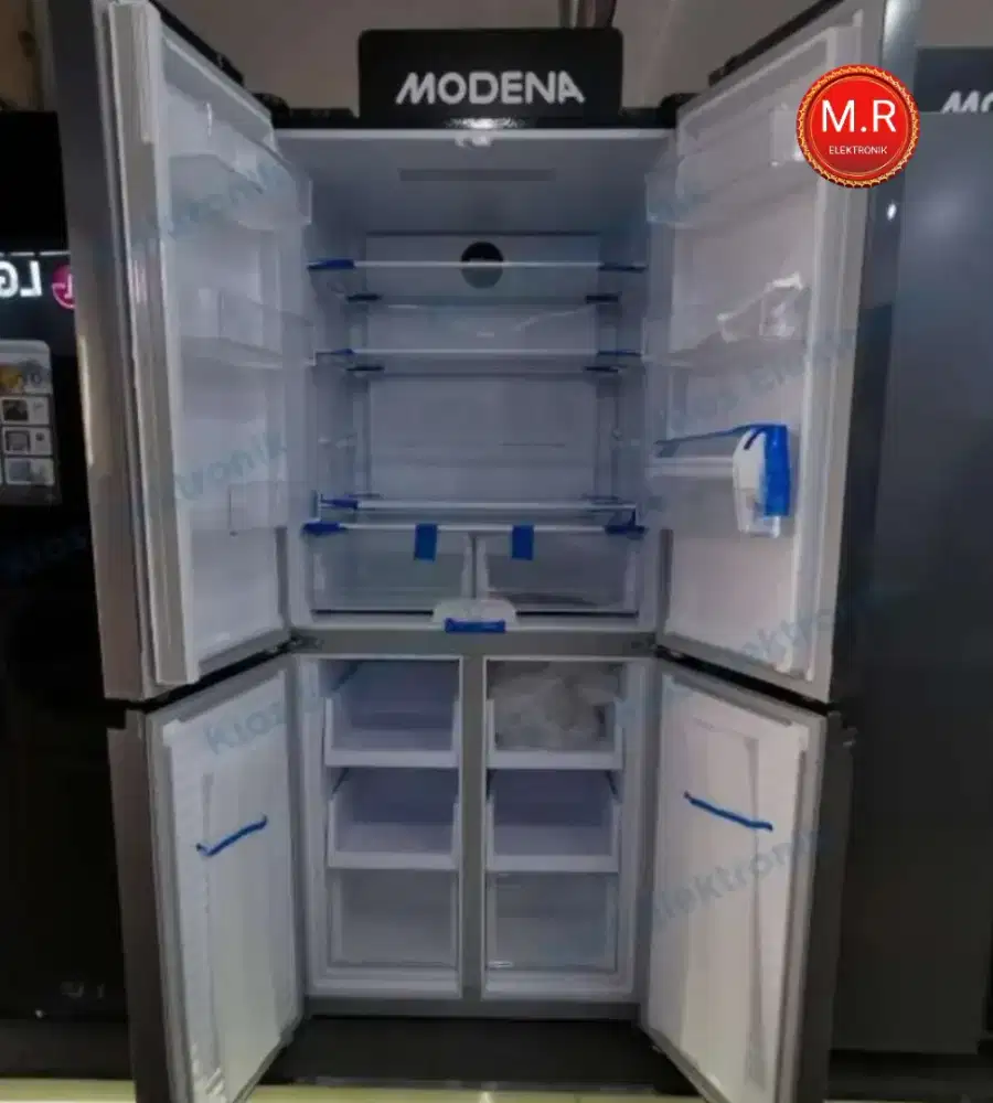 KULKAS MODENA 4 PINTU BARU BERSEGEL GARANSI 20 TAHUN HEMAT LISTRIK