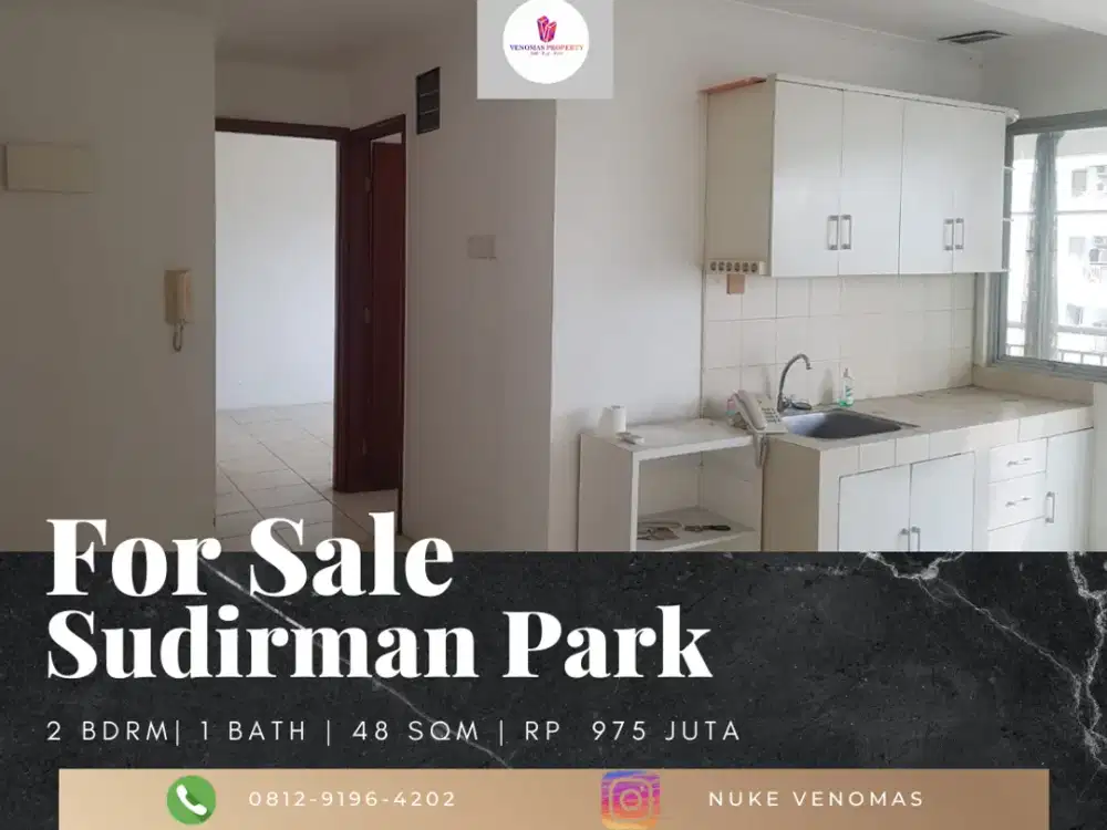 Dijual Apartement Sudirman Park 2 BR Unfurnished Bagus