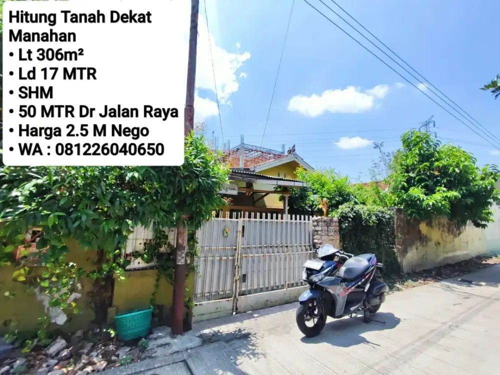 Jual Rumah Lama Hitung Tanah Area Dekat Dengan Manahan Solo Bisa Untuk Kantor