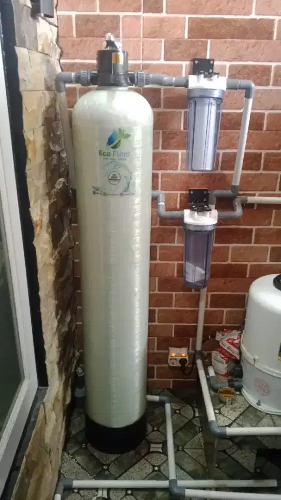 Filter air Sumur yang berbau, menguning jika diendapkan, berminyak dll