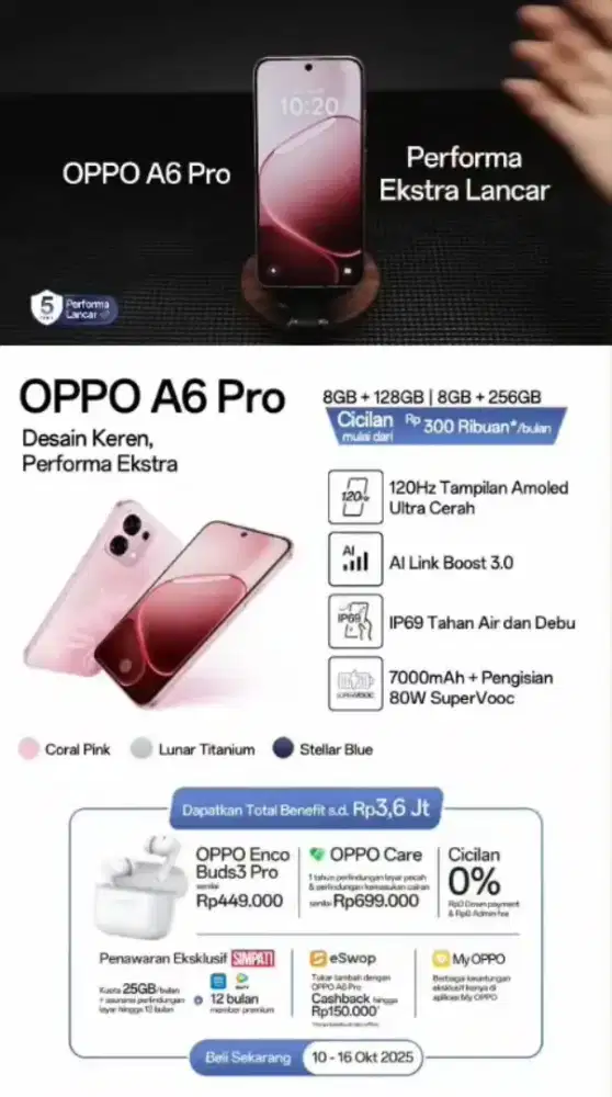 Neww oppo A6pro 8+8/128