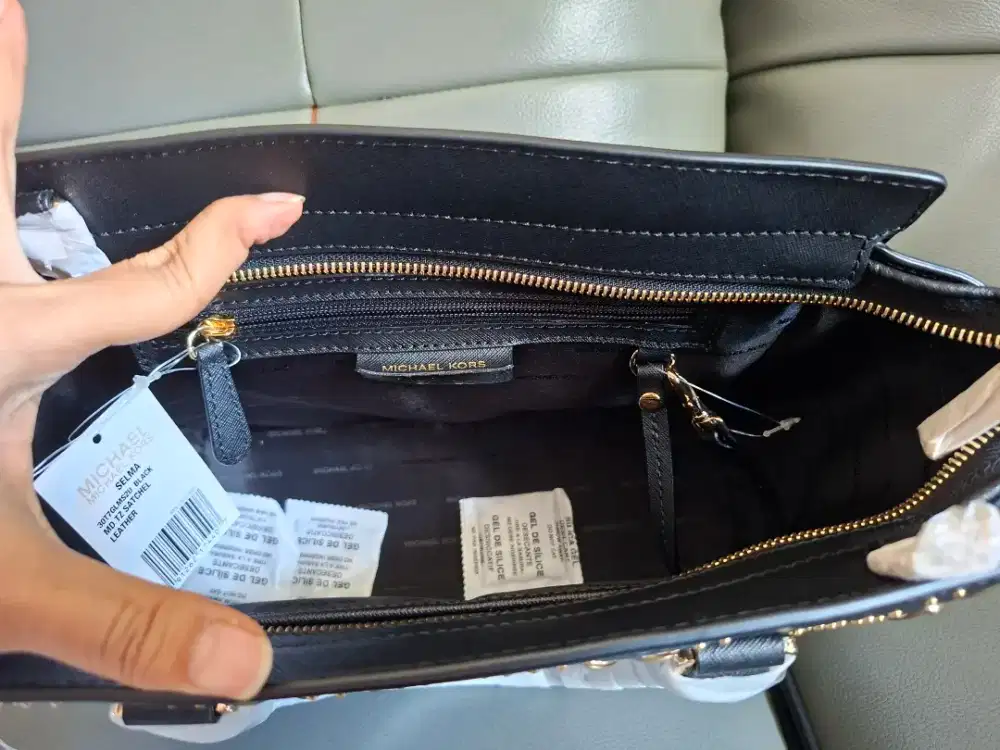 Tas Coach floral Black Leather Authentic USA