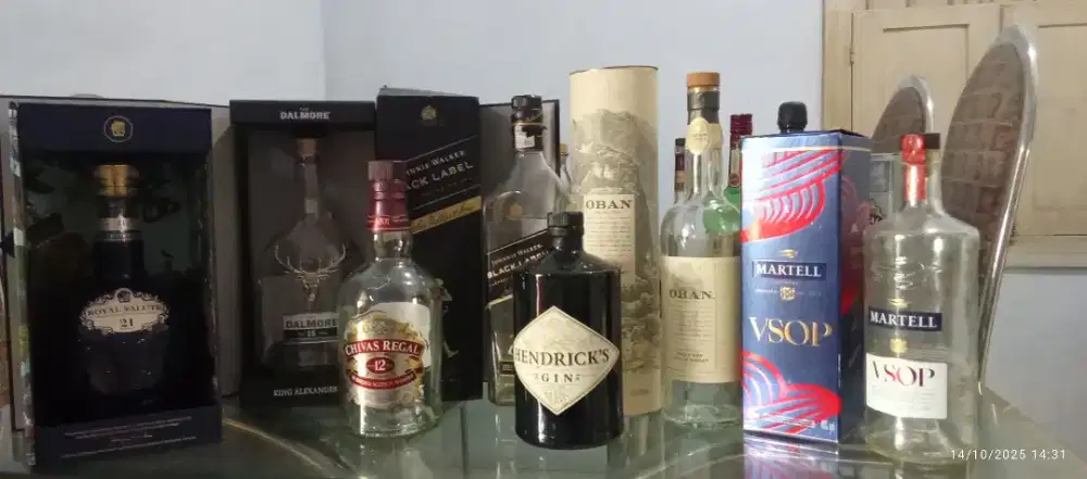 Dijual Aneka Botol Bekas Minuman Import