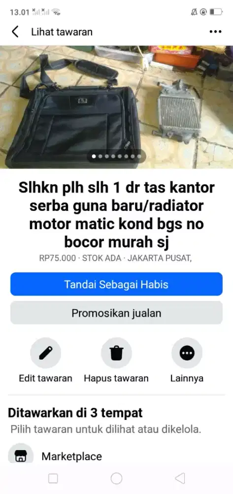 Tas kantor berkualitas brg baru atau sblh nya hrg murah sj