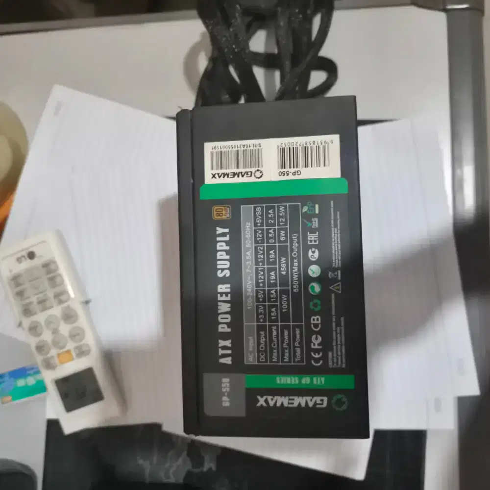 Power supply 550 watt gamemax 80+ bronze