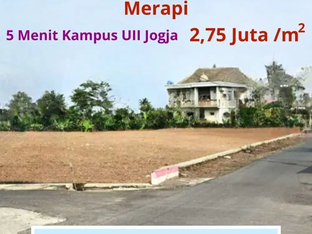 Tanah Jogja Utara View Gunung Merapi, Cocok Untuk Hunian dan Villa
