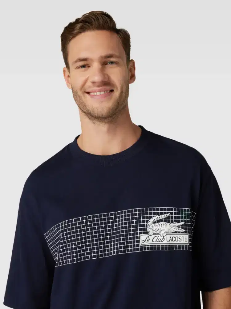 Kaos Lacoste Le Club Big Logo Colour Navy Size 6