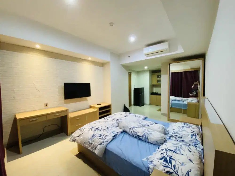 Kamar apartemen bagus rapi nyaman disewakan bulanan di cikarang barat