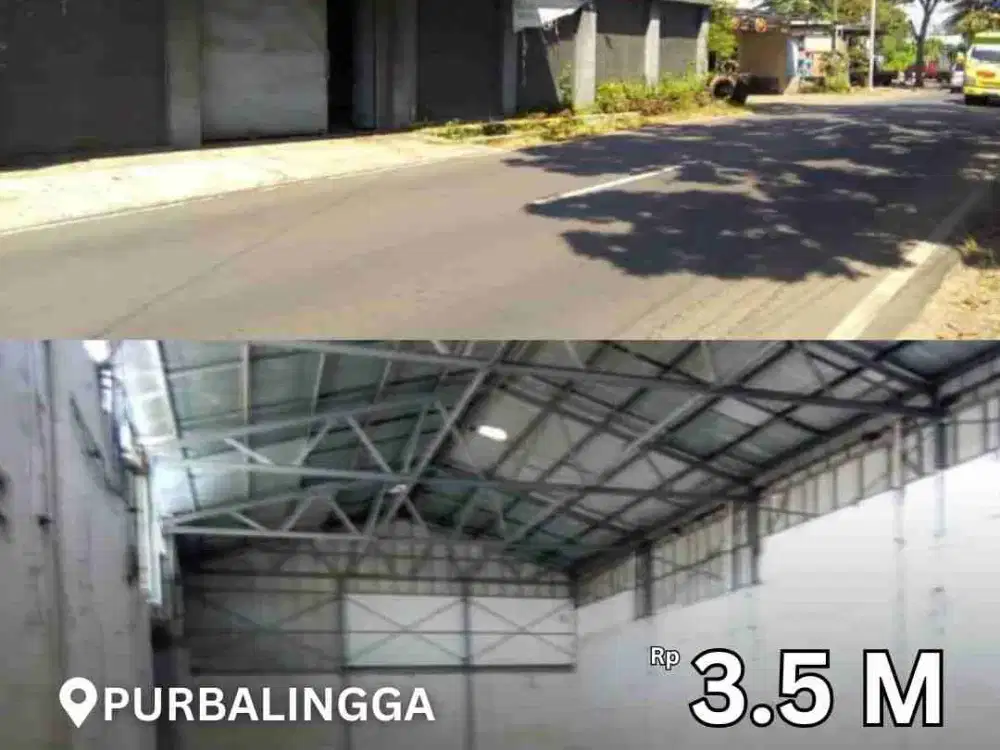 Dijual Gudang Industri Full Bangun Tepi Jalan Besar Purbalingga