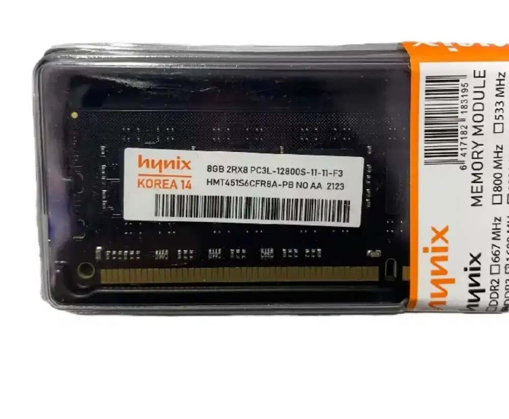 Memory Ram DDR3 8GB PC12800 Hynix PC3L Long Dimm