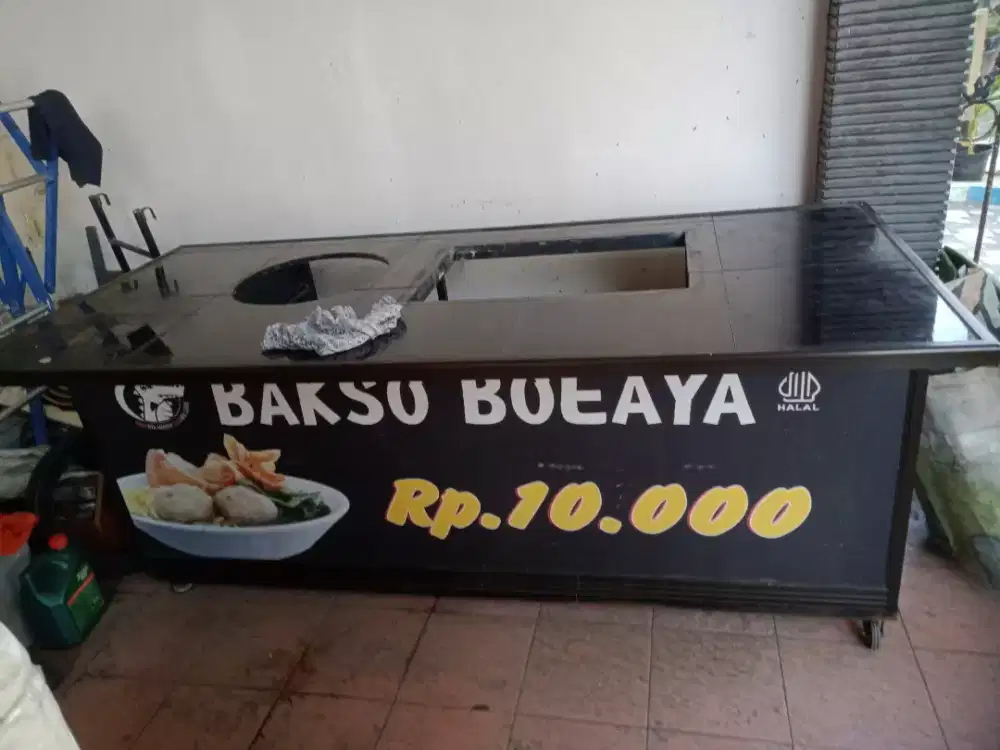 Rombong bakso alminium