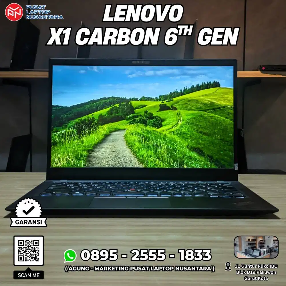 Lenovo X1 Carbon 6th Gen (Second ex Kantor) - Laptop Garut