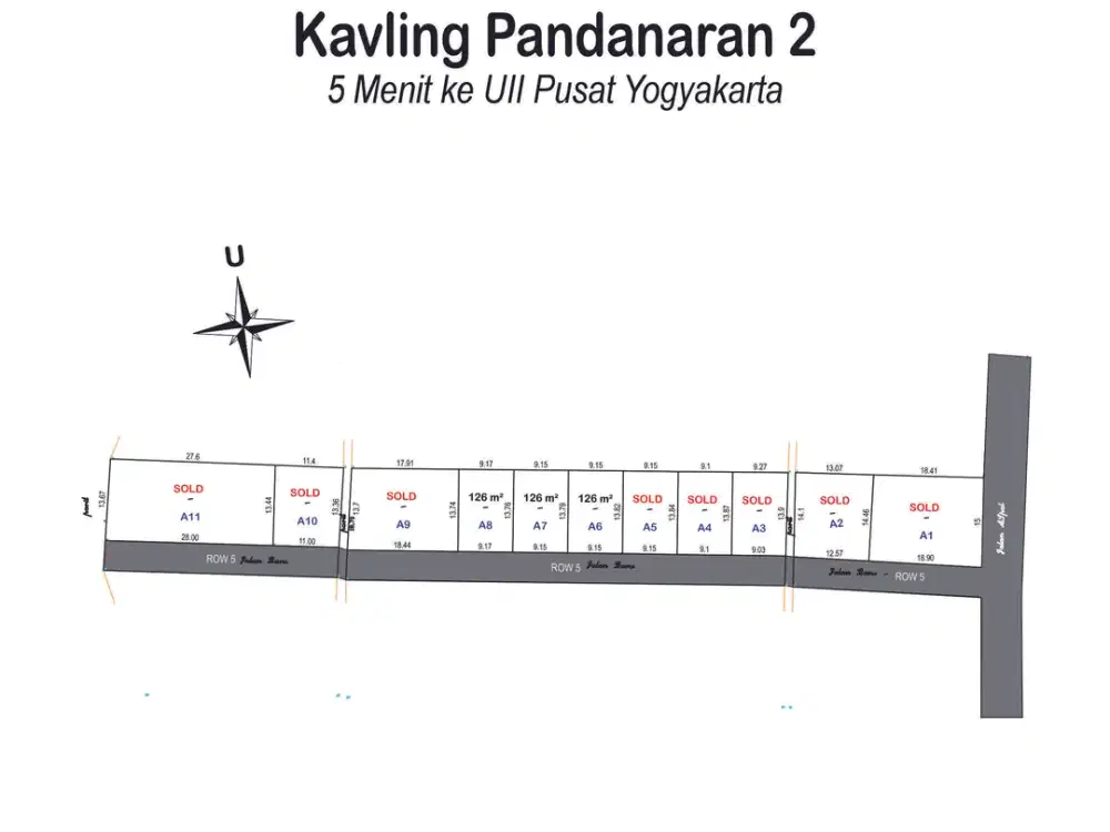 Tanah Murah Sleman, 3 Menit ke Jalan Palagan Jogja