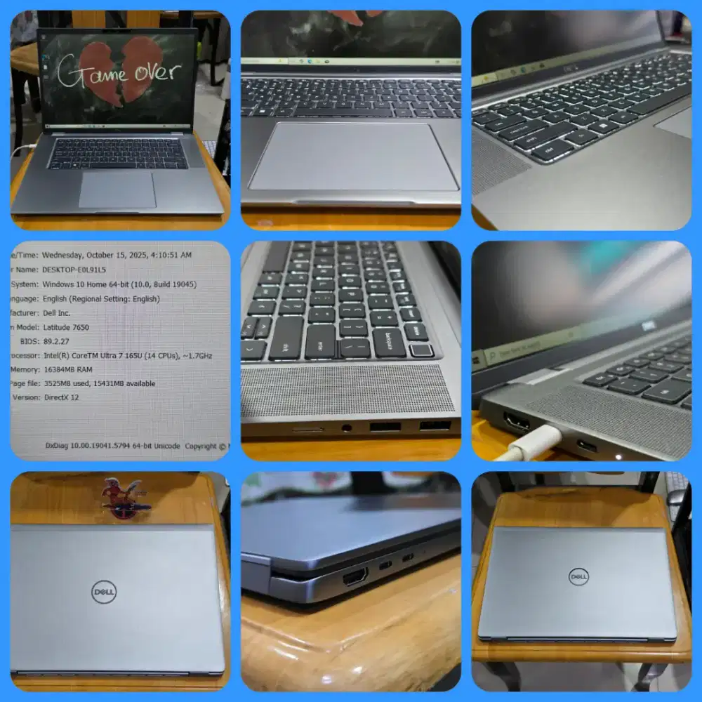 DELL latitude 7650 super premium laptop intel core Ultra 7 17 512gb