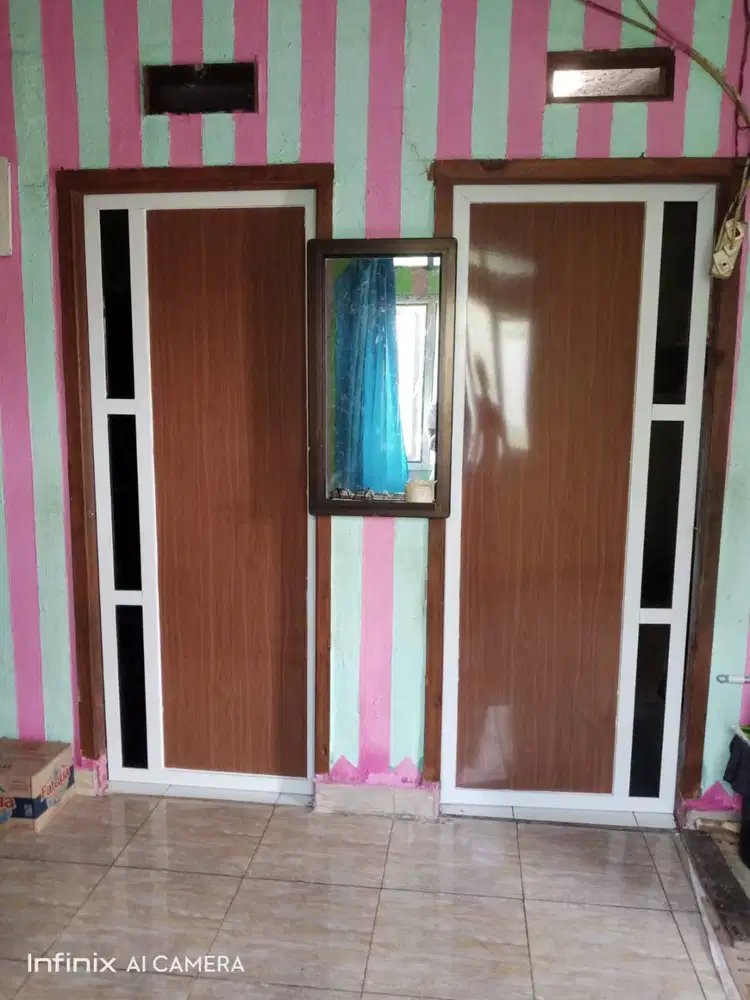 Pasang Kusen AlumInium + Pintu+ Jendela + Cat + Kaca + Gypsum