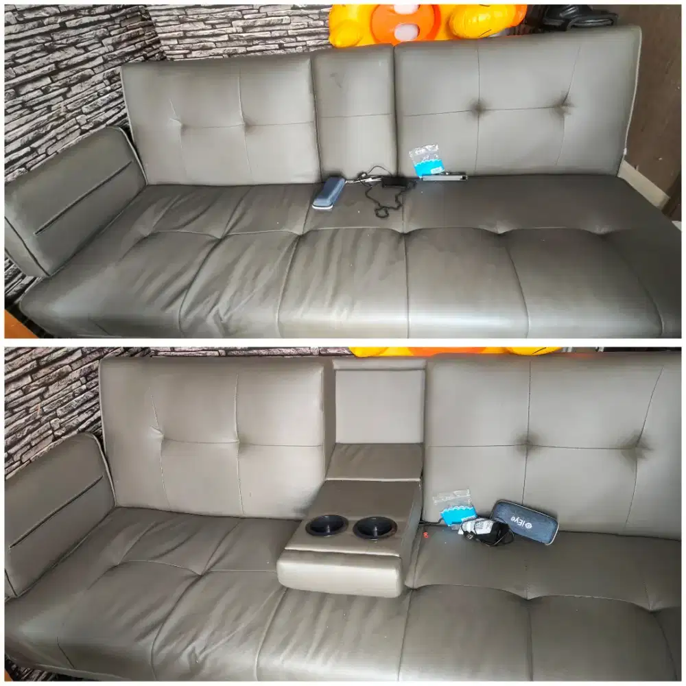 INFORMA GENI RELAX SOFA W/ CONSOLE GREY