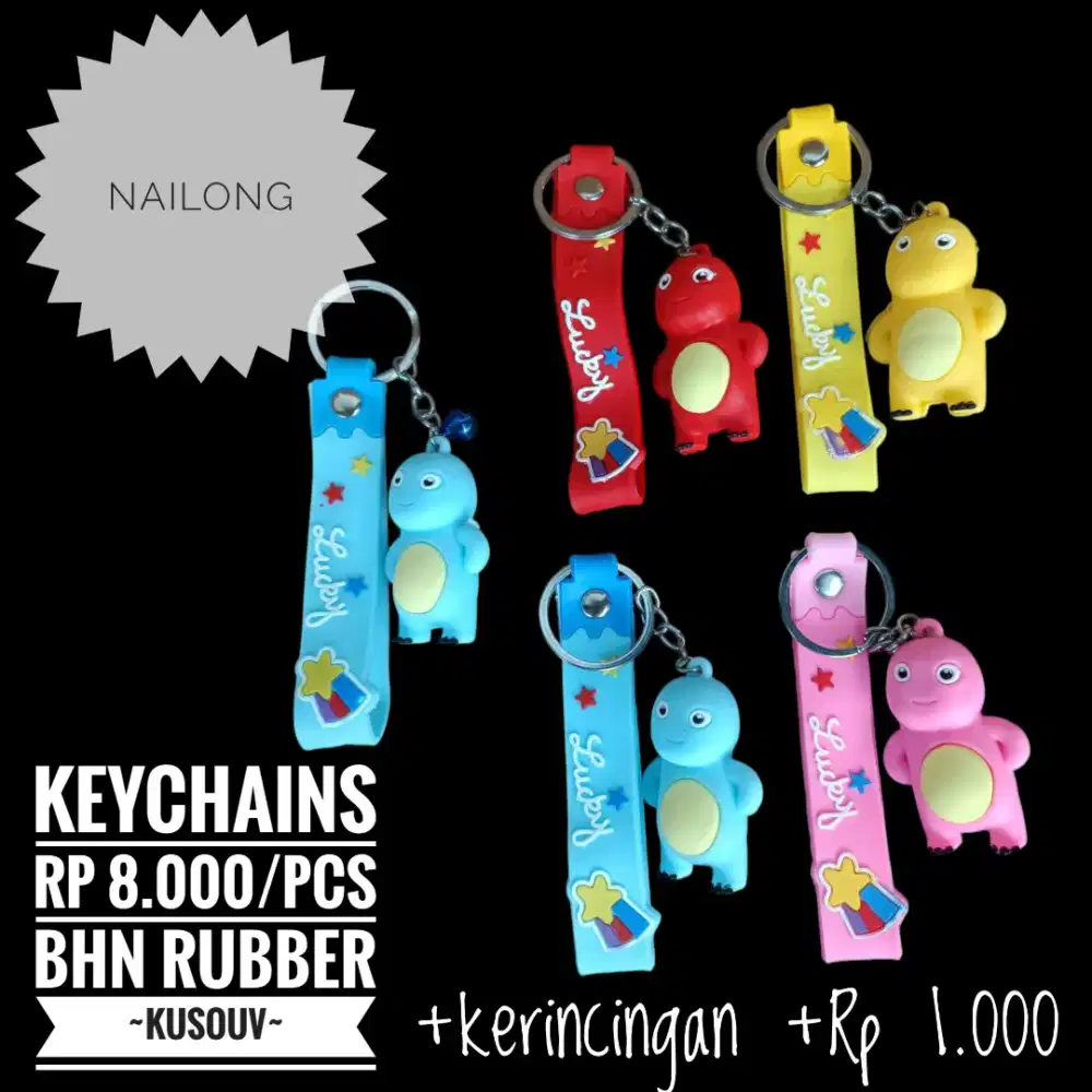 Gantungan Tas Mini/Boneka Kunci/Imut/Keychains/Tali Strap Karakter