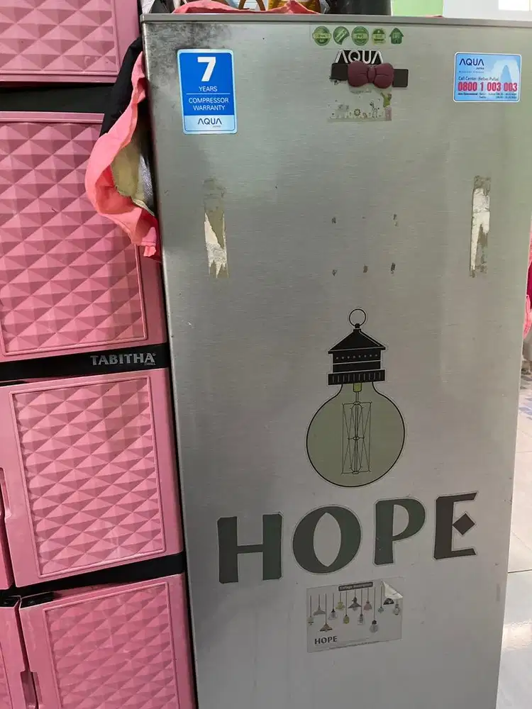 Preloved kulkas aqua satu pintu