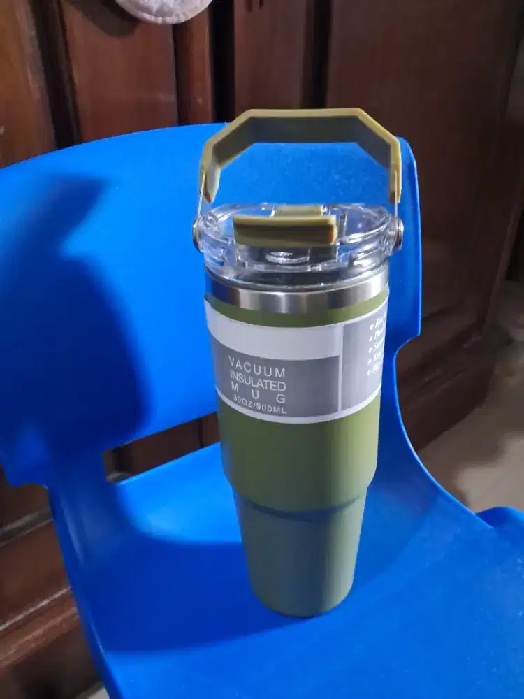 Tumbler stainless still 900ml (baru) hijau