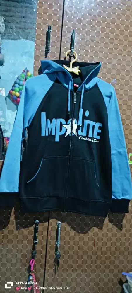 Jaket Zipper Blue