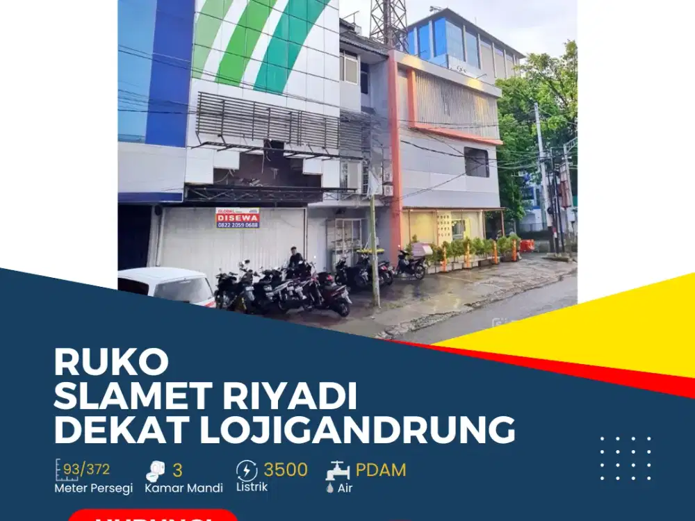 Ruko Murah Jl. Slamet Riyadi Cocok Untuk Perkantoran Perbankan Solo