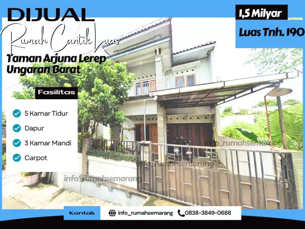 Dijual Rumah 2 Lantai Taman Arjuna Mapagan Desain Modern, SHM, Akses Mudah ke Kota Ungaran!