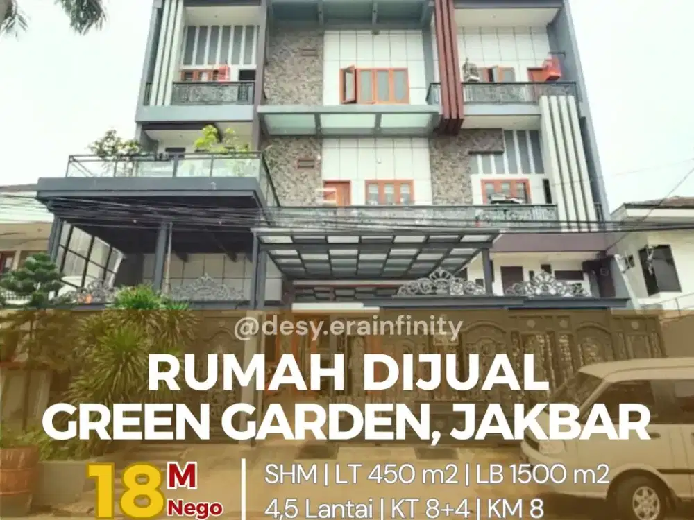 Dijual Rumah di Green Garden, Kedoya Utara, Kec. Kebon Jeruk, Jakarta Barat