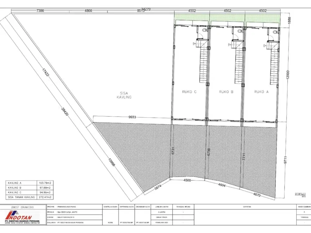 Dijual Ruko Baru di Pinggir Jalan Villa Melati Mas