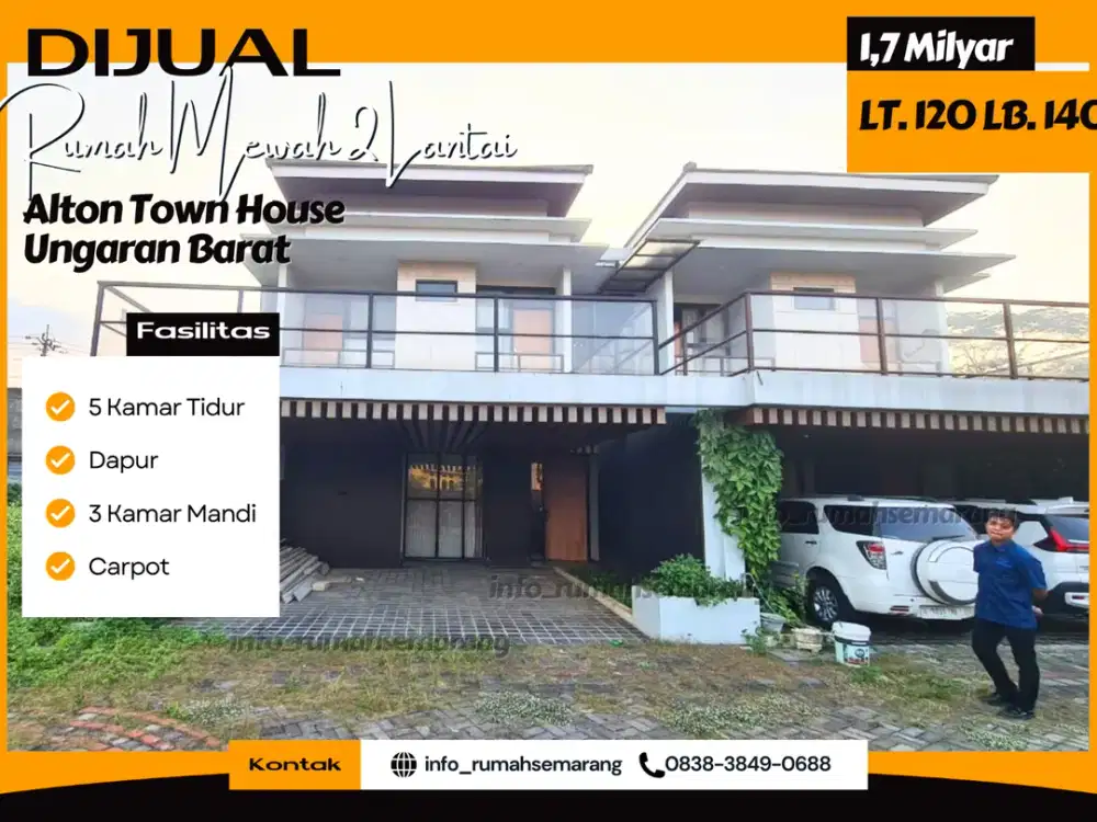 Rumah Mewah 2 Lantai Siap Huni di Cluster Alton Town House – Pinggir Jalan Raya Ungaran Barat, Lokasi Super Strategis!