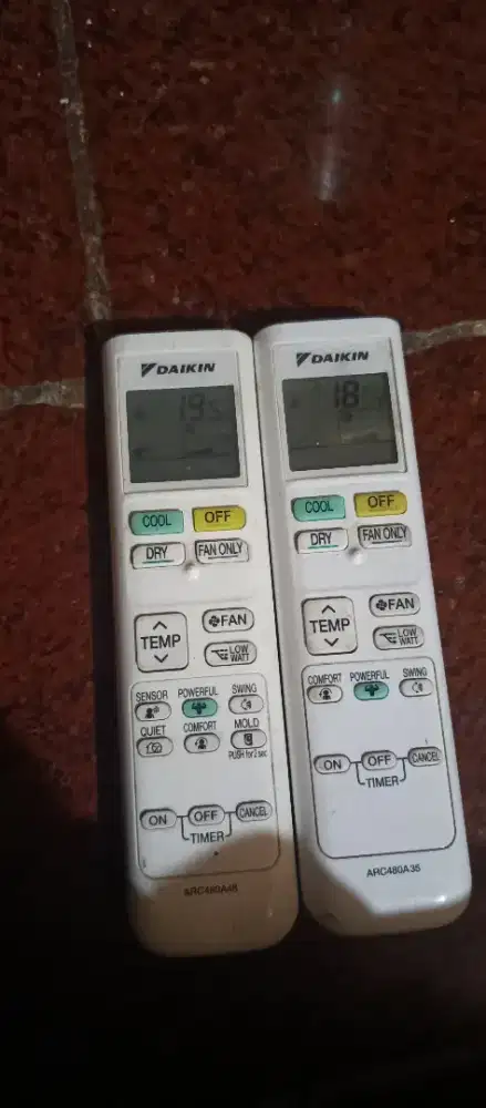 Jual remote AC Daikin inverter,  Gree, dan Panasonic terbaru