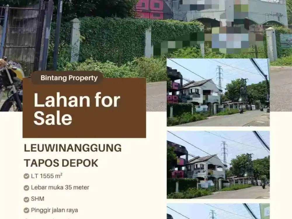 Leuwinanggung, Cibubur, Depok, lahan komersial, bonus bangunan, lokasi & harga terbaik