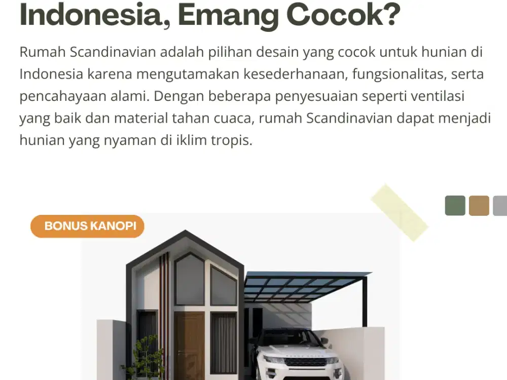 hunian ready stock scandinavian style di kota malang