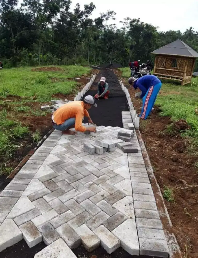 Pemasangan paving block mudah