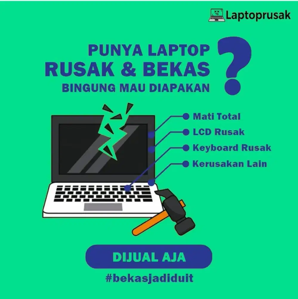 Dibeli laptop rusak mati total minus eror rusak layar dll