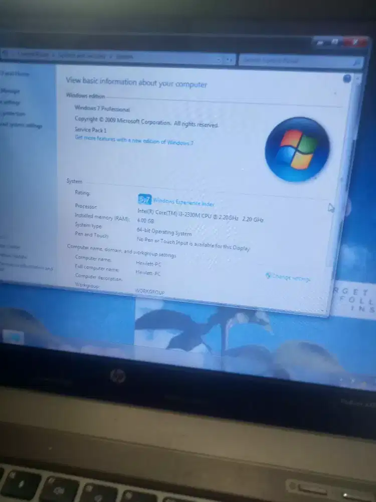 Laptop hp probook 4431s