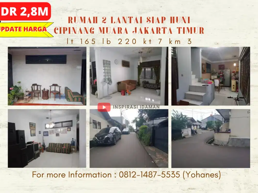 Rumah Cipinang Muara 2 Lantai Siap Huni Jakarta Timur