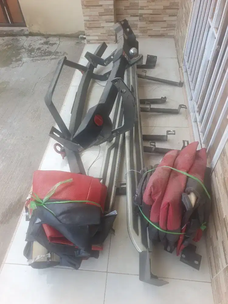 Tanduk depan merk Rascar, belakang Nascar, samping dan cover jok