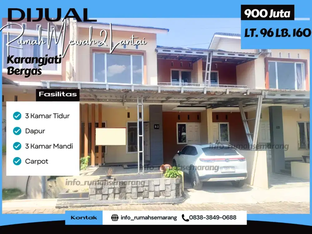 Hunian Elegan 2 Lantai Bergas Lor, Dekat Akses Utama – SHM Siap Huni, 3 Kamar Tidur Luas!