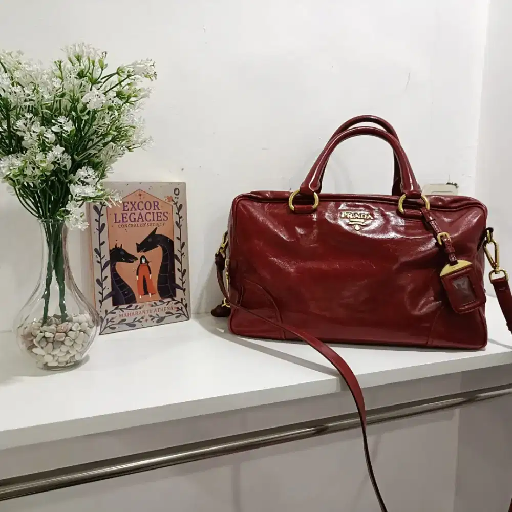 PRADA Bauletto Satchel Tote ori