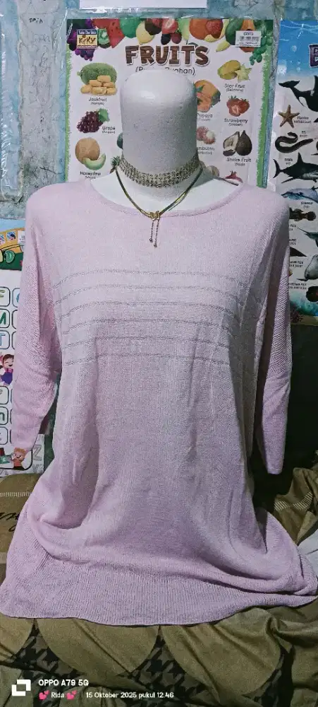 Atasan Oversize Pink