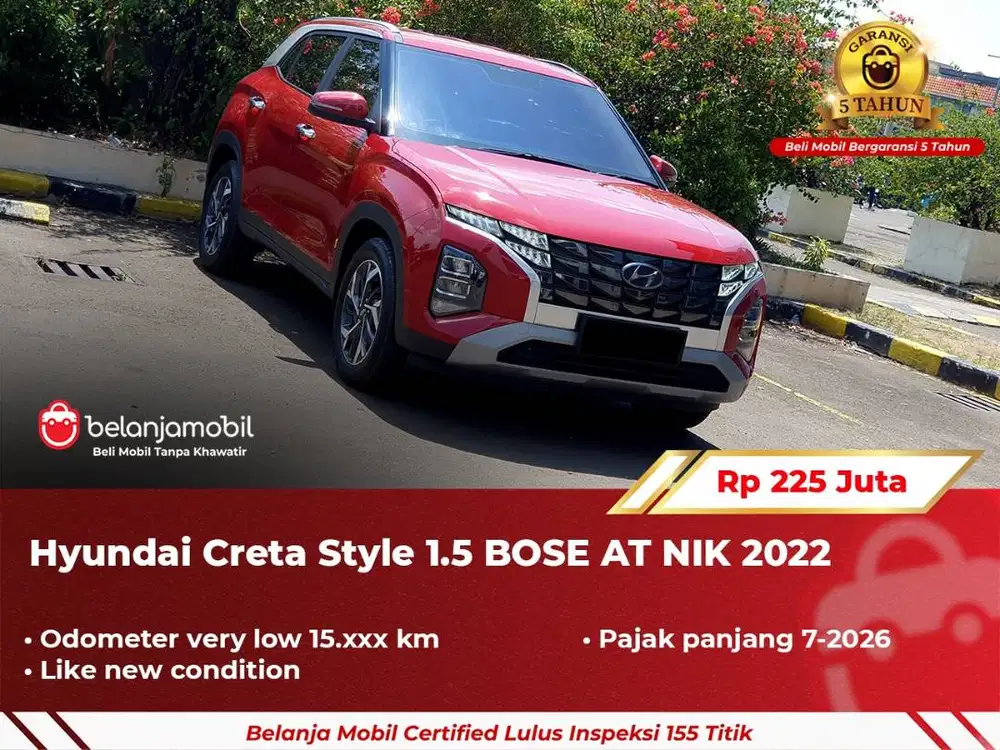 [ GARANSI 5TH ] Hyundai Creta Style 1.5 BOSE AT 2022/2023