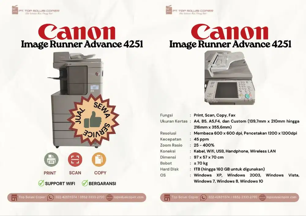 Canon IRA 4251 jual/sewa