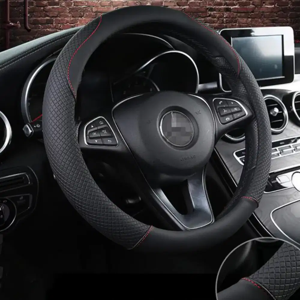 OTOHEROES Cover Setir Mobil Kulit Sintetis 38cm V70