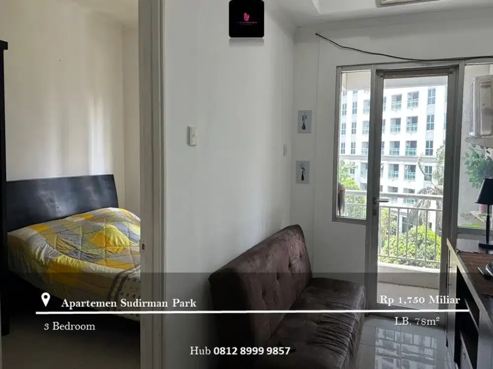 Dijual Apartement Sudirman Park High Floor 3BR Full Furnished