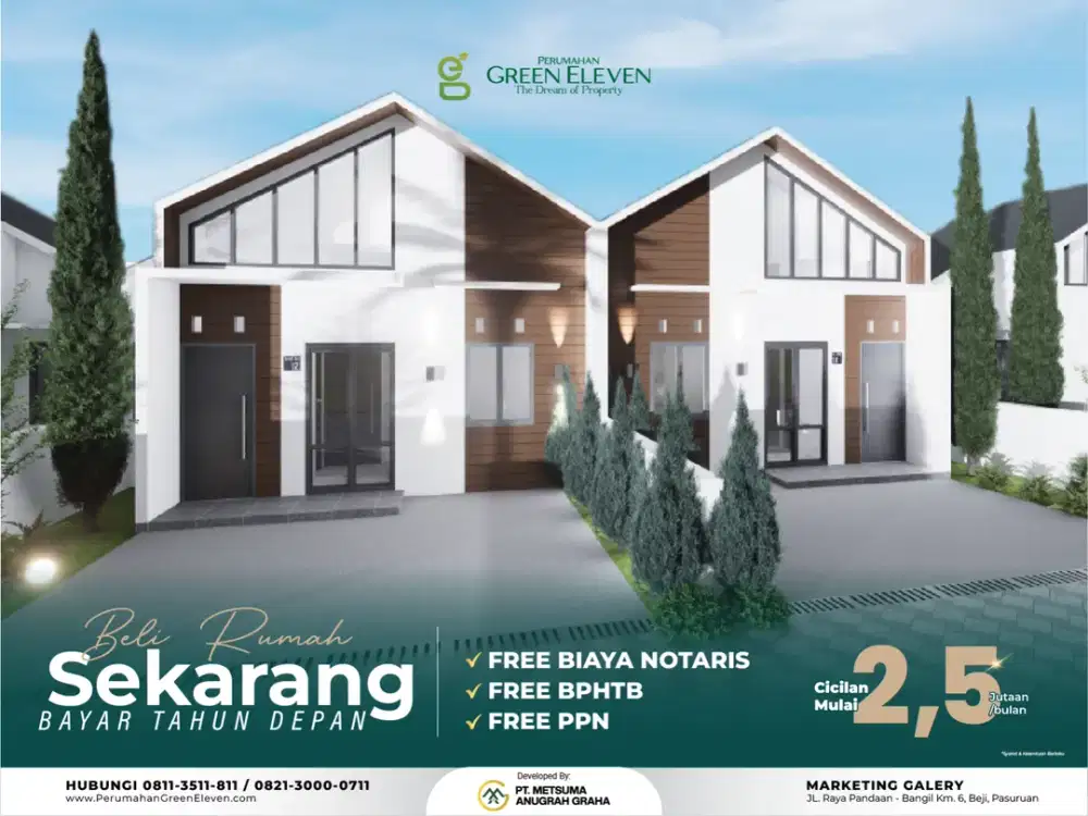 RUMAH DIJUAL MURAH PANDAAN BANGIL CLUSTER EVEREST DP 0%, SELANGKAH KE TOL BANGIL, CICILAN MULAI 2,5 JUTAAN, FREE BIAYA SEMUA!