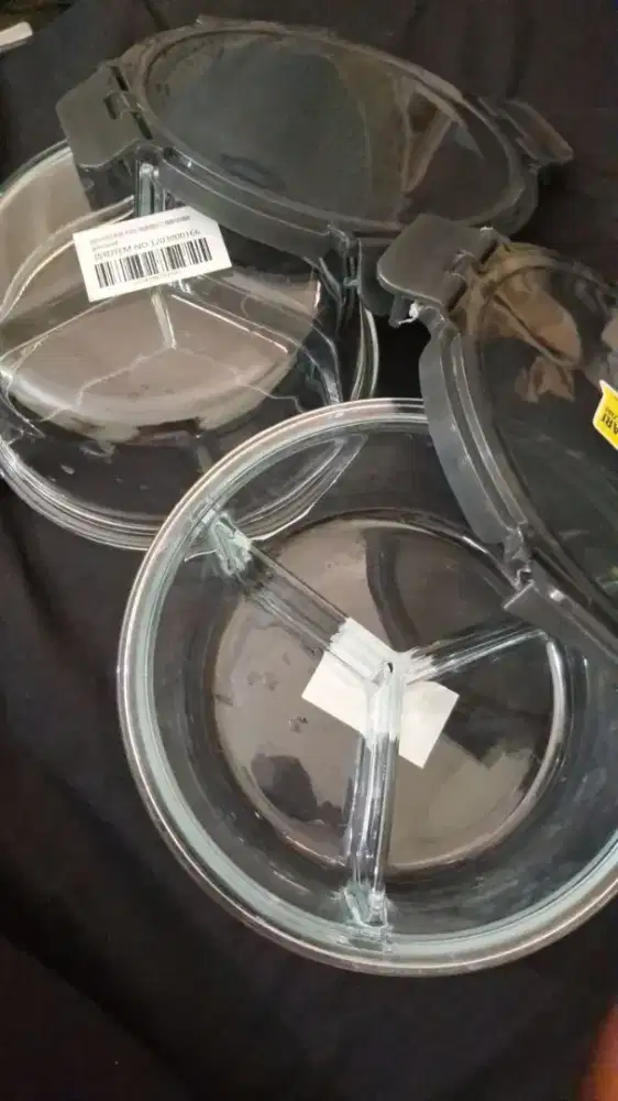 glass bowl sekat tiga 950ml