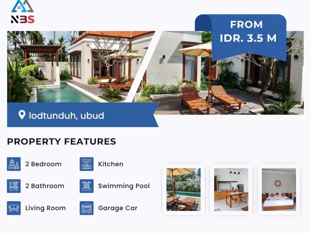 Dijual Villa Brand New, daerah Tenang & dekat Sekolah International