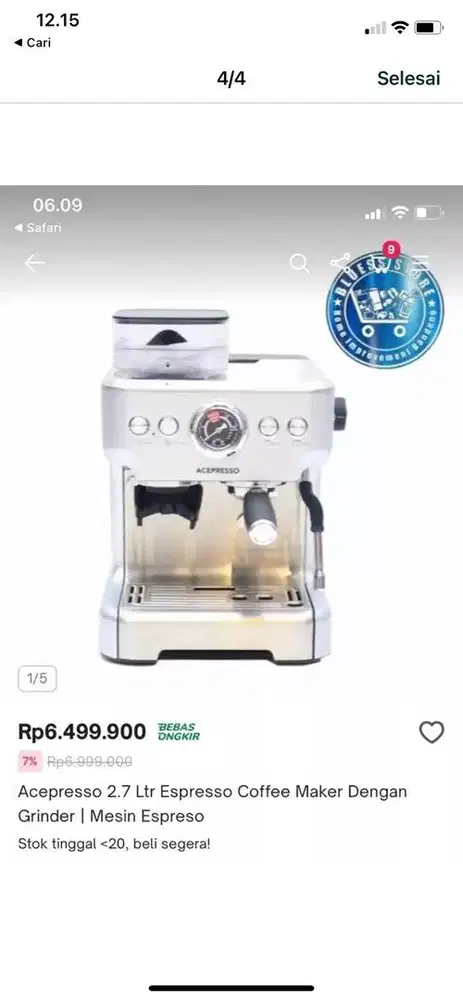 machine coffe maker espresso mesin kopi ACEPRESSO with grinder