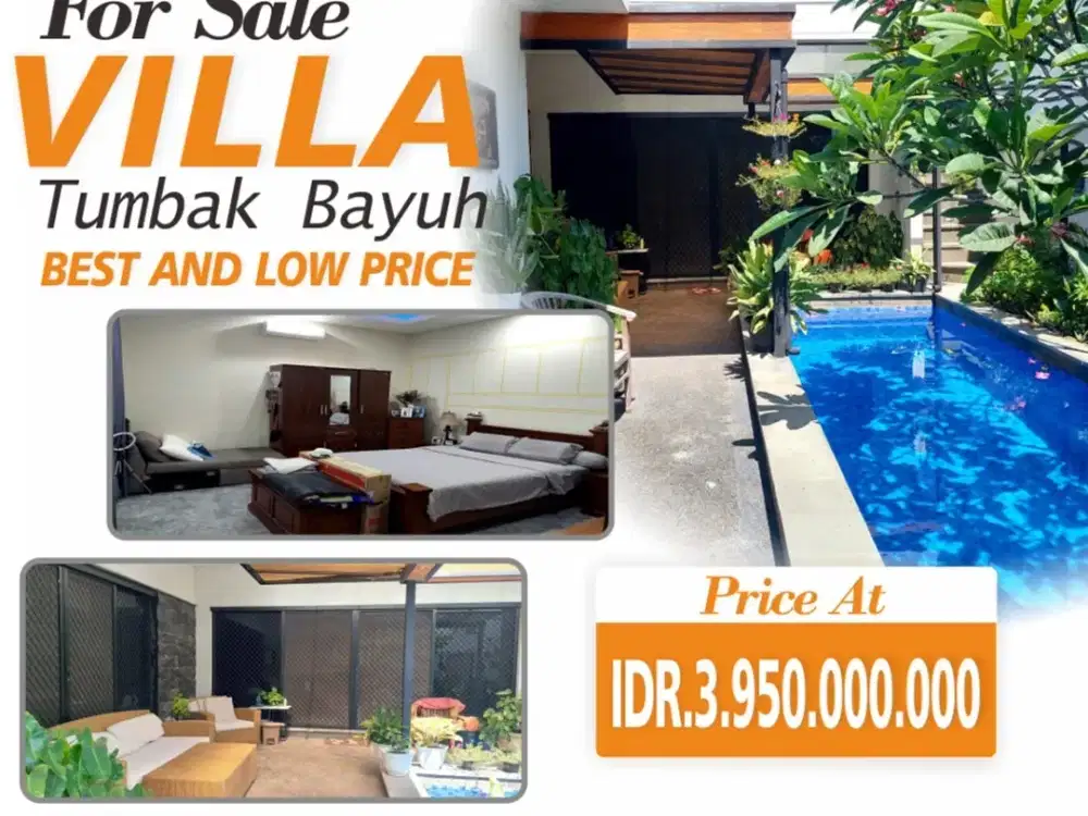 Dijual Villa Cantik Bernuansa Natural & Modern di Daerah Pererenan
